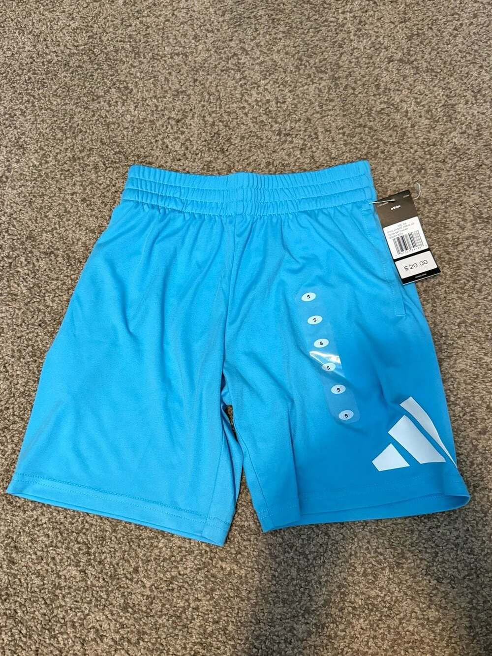 NWT adidas Boys' Big Logo Graphic Training Shorts - Small